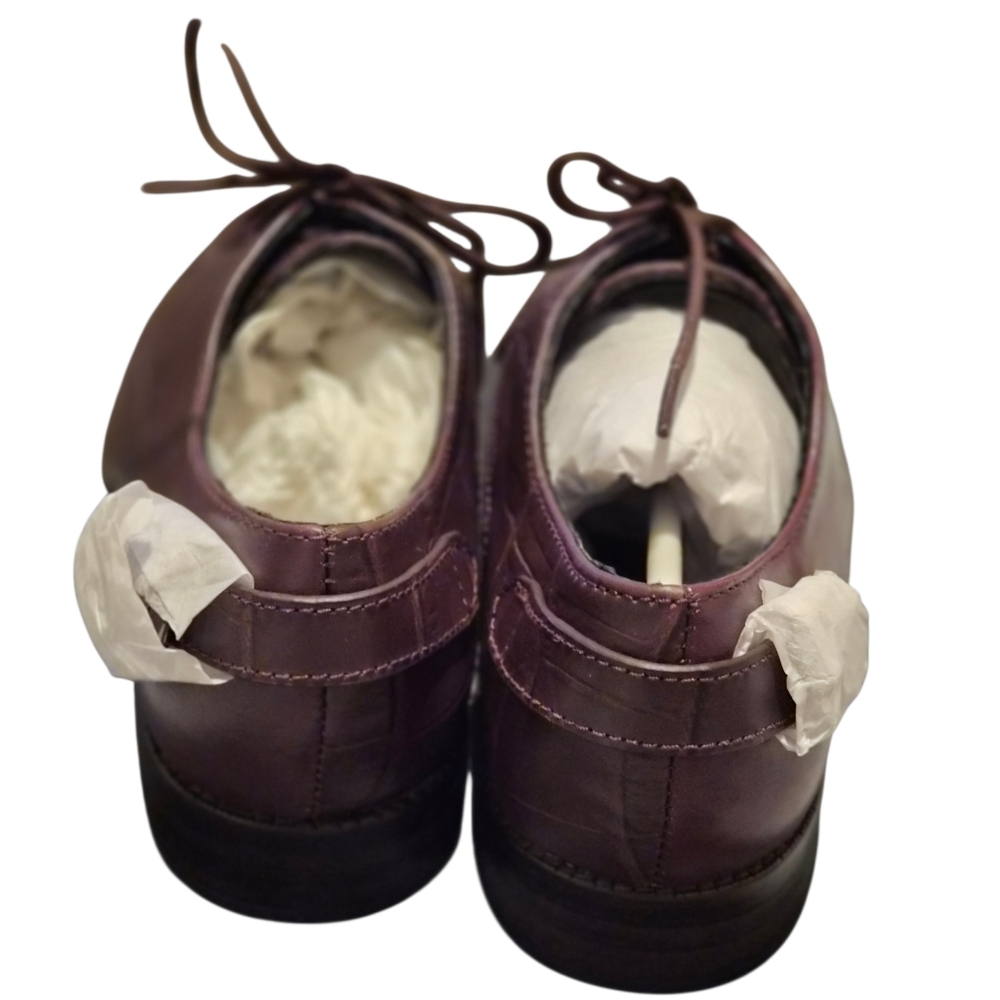 Coach Waverly Patchwork Oxfords Oxblood 7 -New In Box - Picture 2 of 5